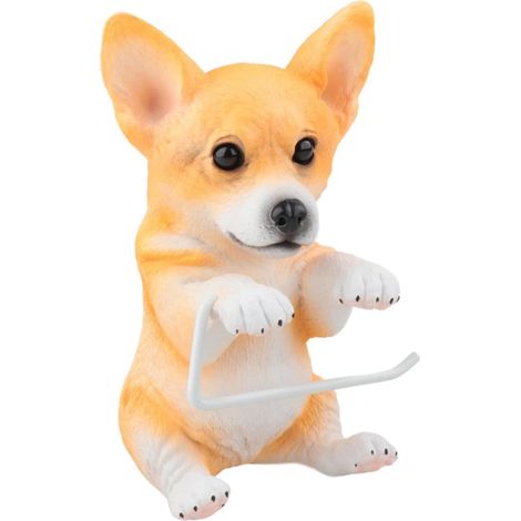 Porte-papier toilette adorable en forme de chien, décoration (1/5)