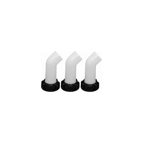 3pcs Bec de Vidange avec Ecrou IBC 1000L Buse de Réservoir d'eau Raccord de Vanne Extension Buse de Tuyau Adaptateur IBC Réservoir d'eau Bec de Robinet pour Raccord Robinet Cuve IBC 2 Pouces