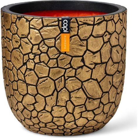 Pot boule - CAPI EUROPE - Clay NL - 43 x 41 cm - Noir/or (1/2)