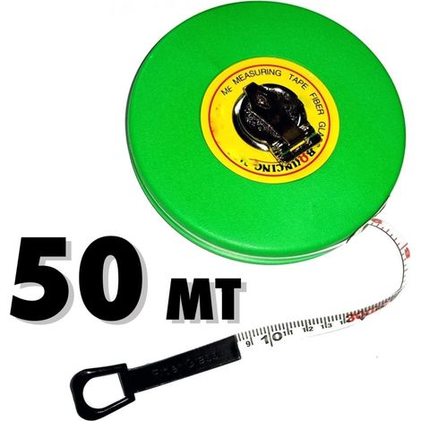 Trade Shop - 50 Mt Cinta Métrica Rollo De Cinta Métrica Carrete De Cinta Métrica -
