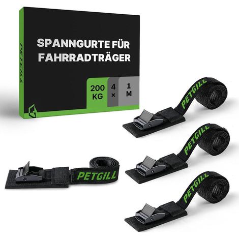 Spanngurte mit Polsterung für Fahrradträger 4 Stück 200 kg 1m Länge (1/5)