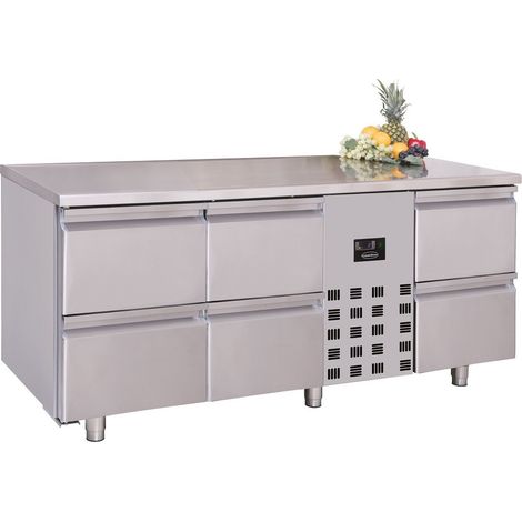 Table réfrigérée prof 700mm 4 tiroirs- monobloc - Combisteel (1/3)