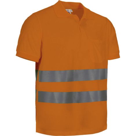 Polo de Alta Visibilidad de manga corta y bolsillo VALENTO LEXINGTON 3XL Naranja Flúor (1/3)