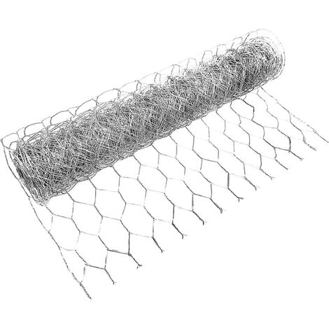 Grillage Hexagonal Galvanisé, Filet Métallique Léger et Portable, Découpable, pour Poules, Enclos et Clôtures D’élevage (1/5)