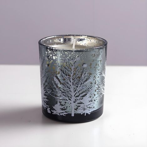 Cup À Bougie De Noël - Verre Électroplatiné Multicolore - Pour Décoration De Table Et Aromathérapie - 10 x 10 x 5 cm - 1 Pièce (1/3)