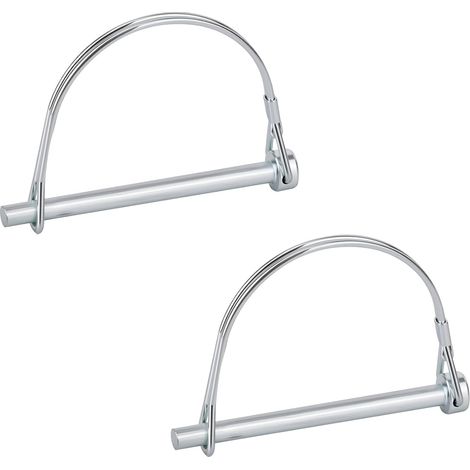 2 Pièces Goupille d'Attelage Remorque, 6,3x86mm Goupille Verrouillage de Sécurité en Acier Carbone pour Remorques Attelages et Équipements Agricoles et de Jardinage (1/5)