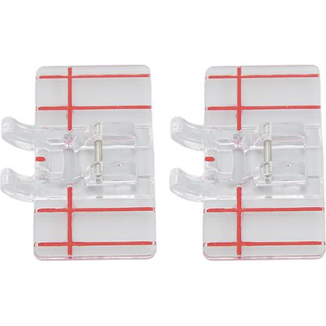 2 Pièces Pied Presseur à Coudre avec Points Parallèles, Accessoire Polyvalent pour Machines à Coudre Domestiques (1/5)