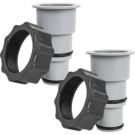 2pcs Adaptateur Tuyau Piscine,Adaptateur Pompe 32 et 38 mm,Adaptateur de Tuyau de Piscine A,raccordement Piscine avec Filetage Interne (1/5)