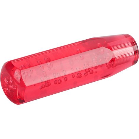 Manette de vitesse universelle 15cm en acrylique rouge, tête de levier transparente à bulle cristal pour voiture (1/5)