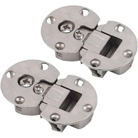 90 Degree Swivel Cabinet Door Hinges, Special Hinges for Office, Adjustable Concealed Hinge Clamps for Cabinet Door, Flat Hinges(2pcs) (1/5)