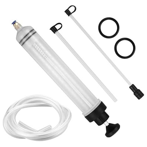 Seringue à Huile 500ml, Pompe Vidange Huile Moteur avec Tuyaux & Joints de Rechange, Seringue d’Aspiration et de Remplissage pour Liquide de Frein, Huile de Transmission, Liquide de Refroidissement (1/5)