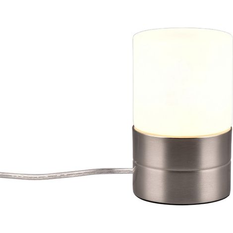 Lampe de table ARY II argent/blanc métal verre Trio (1/3)