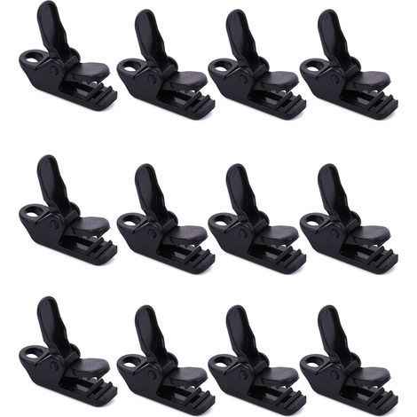 Tent Clip - Tarpaulin Clip - Nylon Plastic Clamp with Locking Screw Buckle - for Tents Canopies Awnings Boat Covers - 12 Pieces (1/5)