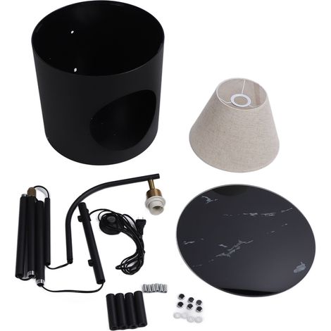 Lampada da Terra LED con Cuccia per Gatti – Rotazione 360°, Struttura in Ferro e Vetro, Design Moderno con Ripiano – Ideale per Soggiorno e Camera (1/5)