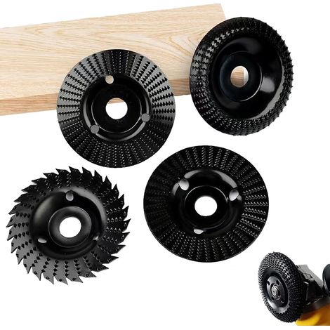 Lot de 4 disques abrasifs pour meuleuse d'angle - 125 mm - Disque de fraisage - Disque flexible - Fraise à troncs - Fraise à racine - Fraise à peinture - Accessoires (1/5)