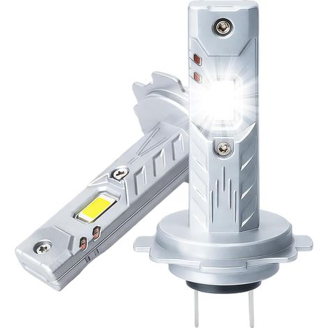 lampadine LED H7 da 40 W, 4500 LM, 6000 K, bianco, formato mini H7 LED, nessun adattatore richiesto, senza errori, plug and play, sostituzione fari per auto e moto alogene da 12 V (1/5)