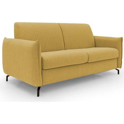 Scarlet Schlafsofa aus wasserfestem Baumwollmischgewebe T19 195 cm (mat.140x197) gelb