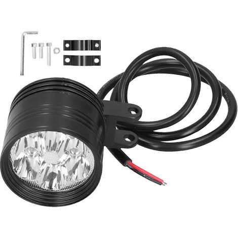 Projecteur LED 60 W, 6 LED, 6000 K, 4000 lm, éclairage puissant, 3 modes d'éclairage, étanche IP67, pour moto (1/4)