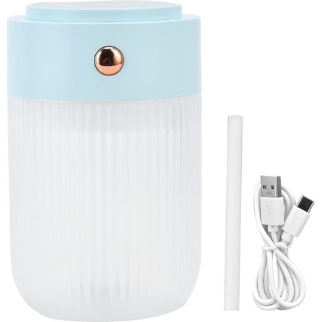 MINI HUMIDIFICATEUR D'AIR ALIMENTÉ PAR USB LAMPE COLORÉE POUR VOITURE BUREAU SALON (Bleu) (1/5)