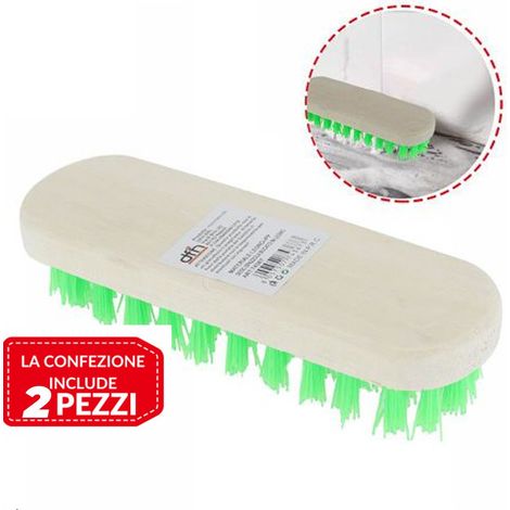 2 Grandes Brosses En Bois Pour Le Nettoyage Des Sols Et Des Surfaces De Lavage 18 Cm (1/4)