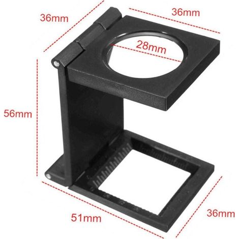 Loupe de Table Compte-fils , Pliable Compteur de fils en métal , grossissement de 10x , loupe de lecture pour travail , bureau maison , réparation , hobby , artisanat , journaux,Loupe (1/5)