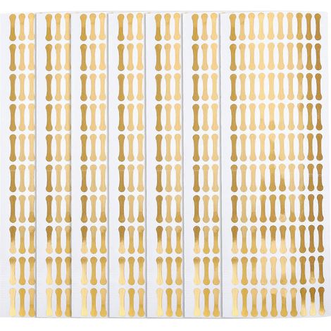 500 étiquettes autocollantes inviolables pour sceller les aliments et garantir fraîcheur et sécurité.-3.00X0.60X0.10CM-Golden (1/3)