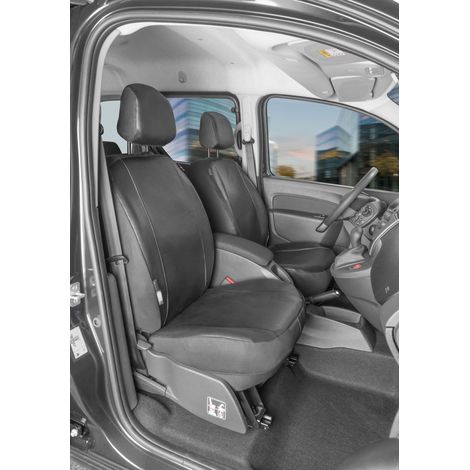 Walser – Housse de siège en simili cuir pour Renault Kangoo type W – Protection optimale contre salissures – Ouvertures prédécoupées pour appuie-tête
