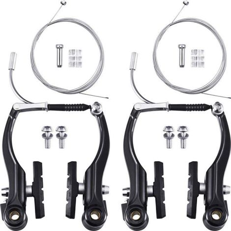 Convient pour 2 paires de kits de freins de vélo, des freins de vélo, des pièces de rechange pour VTT et 2 câbles de freins de VTT. (1/5)