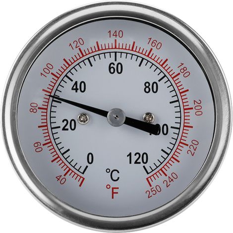 Filiyano-Thermomètre bimétallique analogique en acier inoxydable avec cadran pour barbecue, four et fumoir, indicateur de température mécanique pour (1/5)