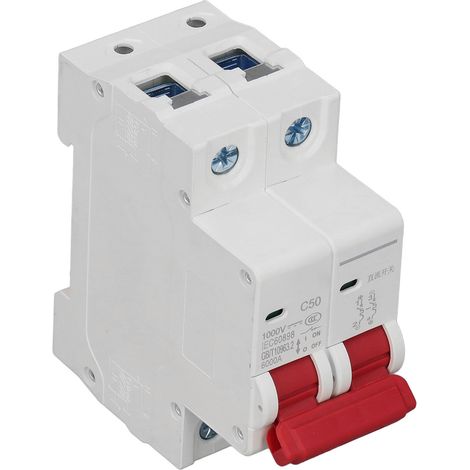 Miniatur-DC-2P-50A-1000V-DIN-Schienen-Leistungsschalter für Solar-PV-Anlagen DZ47-63Z C50, 6 kA Abschaltvermögen (1/5)