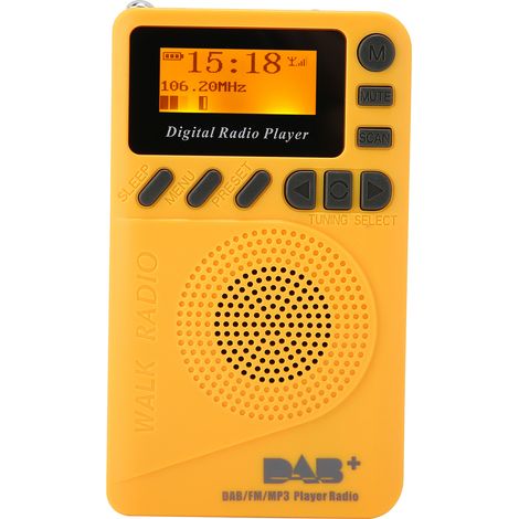 Radio de poche portable DAB-P9 avec écran LCD, haut-parleur et lecteur MP3. Radio numérique DAB/DAB+/FM. (1/5)