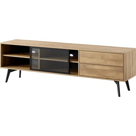 Meuble TV, chêne baroque doré, 180 x 54 x 39 cm (1/5)