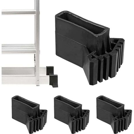 Copripiedi universali antiscivolo in gomma nera per scale – Set da 4 per sicurezza e stabilità ottimali
