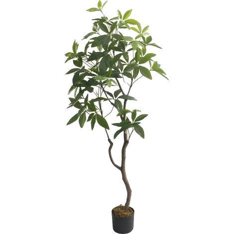 Planta artificial, aspecto realista, fácil montaje, Schefflera 160cm (1/2)