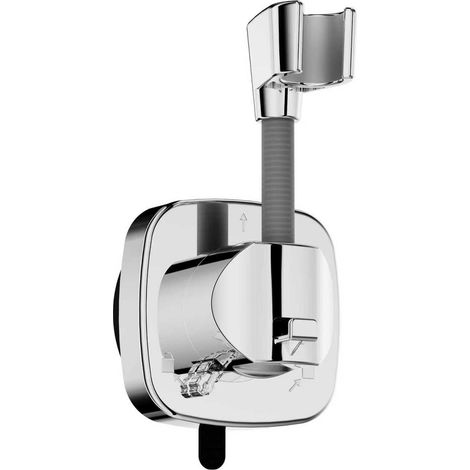 Support de pommeau de douche pivotant à 360° avec ventouse Capacité de charge : 10 kg, console de douche amovible et antirouille avec crochet de rangement (1/5)