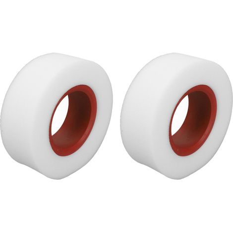 Pneus de voiture RC en mousse double couche souple, diamètre extérieur 130 mm, pour crawlers RC 1/10, 1/8 et 2,2 pouces (rouge).