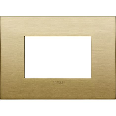 VIMAR - 19653.12.01 Plaque 3M classique, laiton brossé