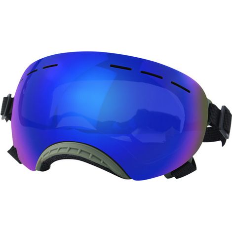 Occhiali da sole con lenti blu e montatura verde militare