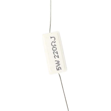 Résistances de puissance en ciment céramique à 10 broches, 220 ohms, 5 watts (1/5)