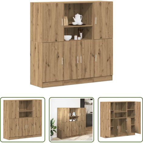 Meuble de cuisine - Ensemble d'armoires de cuisine 3 pcs chêne artisanal (1/5)