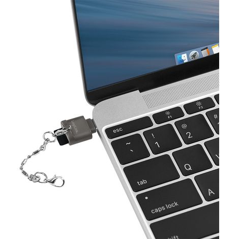 Lettore OTG di MicroSD Connettore USB-C™ con Portachiavi (1/5)