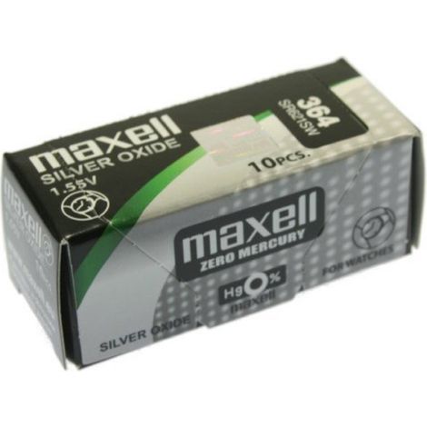 Maxell SR621SW-364 - Lot 10 piles de montre en oxyde d'argent 1,55 V