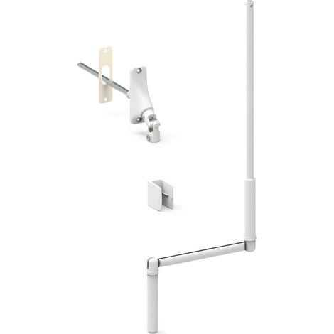Slid'Up By Mantion – Manivelle pour volet roulant 1500 mm Ø 12 mm – Sortie de caisson 6P7 à 90° – Acier laqué – Clip de maintien inclus