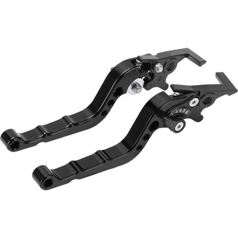 Levier d'embrayage et de frein moto, CNC aluminium, universel, noir, accessoires moto. (1/5)