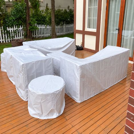 Housse de Protection pour Mobilier de Jardin Table et Chaise Bâche Tissu Oxford Imperméable Anti-UV – Livraison gratuite (1/5)