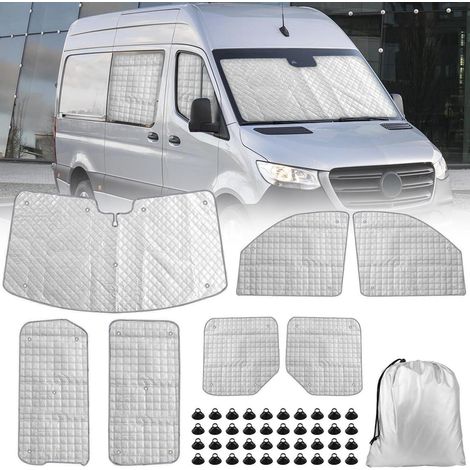 Thermomatte Fahrerhaus 7-teilig für Mercedes Sprinter 2019-2024, UV- & Hitzeschutz