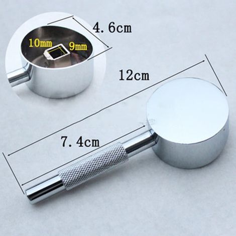 Poignée De Robinet - Pour Robinets À Levier 35 mm Et 40 mm - Alliage De Zinc - Argent - Unité (1/5)