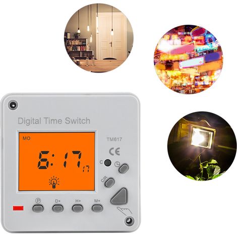Programmierbarer intelligenter elektrischer Timer mit hintergrundbeleuchtetem Display (220 V) – Robuster digitaler Steuerregler (1/5)
