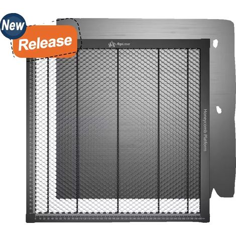 Lit Laser en Nid d'Abeille, Acier Inoxydable, 450 x 450 mm, Compatible avec toutes les machines de gravure laser, Zone de Travail 400 x 400 mm, Certifié CE (1/5)