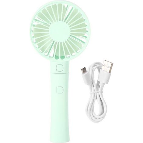 Ventilateur De Poche - USB Rechargeable - Compact Et Portable Pour Bureau Maison Voyage - Vert - 1 Piece (1/5)